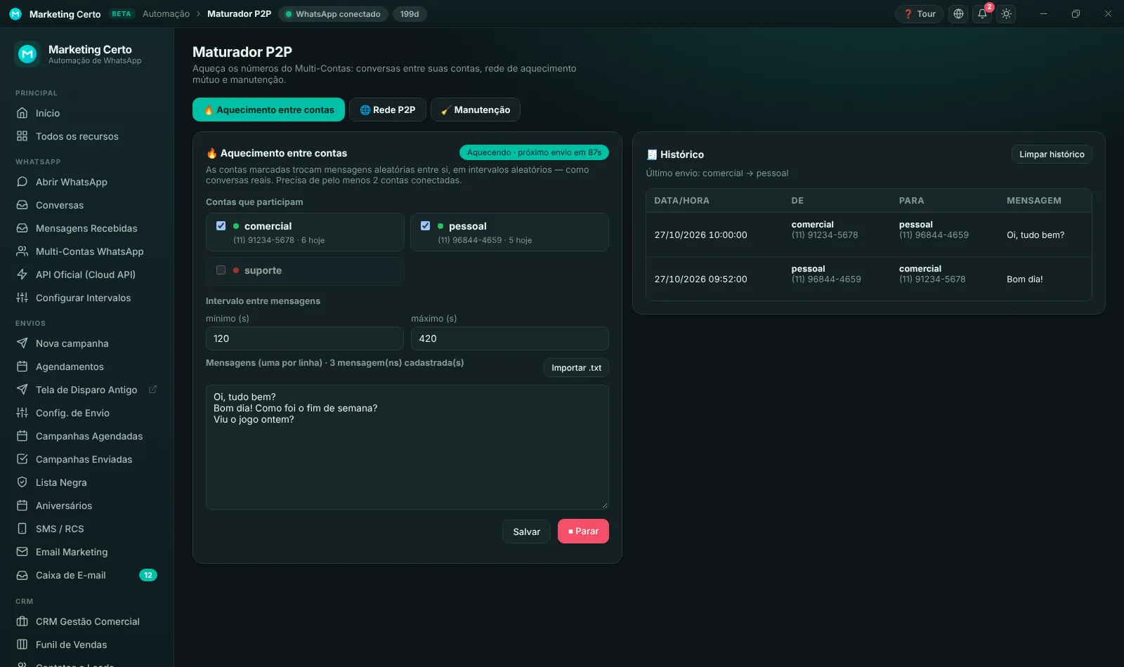 Maturador P2P
